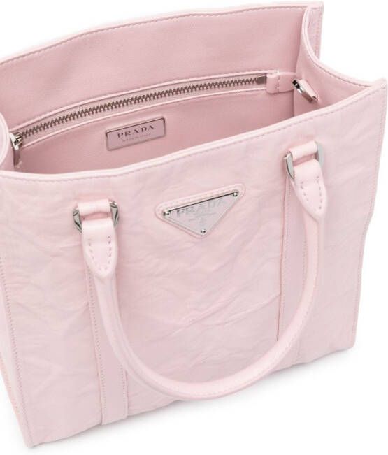 Prada Shopper met gekreukt effect Roze