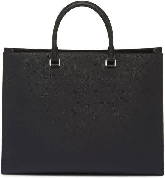 Prada Shopper met logopatch Zwart