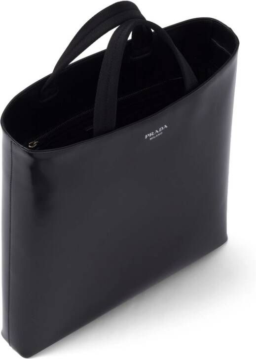 Prada Shopper met logoprint Zwart