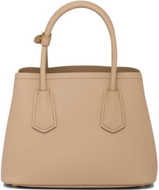 Prada Shopper van saffiano leer Beige