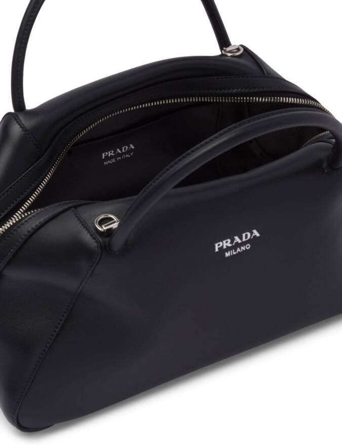 Prada Shopper verfraaid met logo Zwart