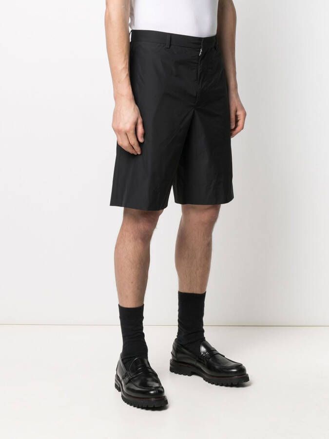 Prada Shorts met logopatch Zwart
