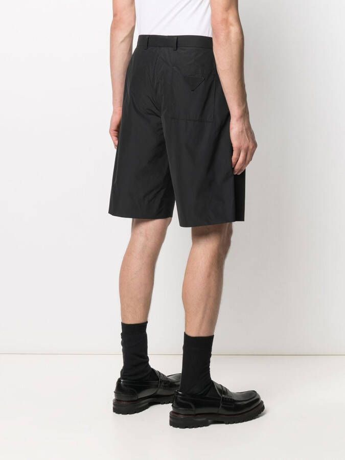 Prada Shorts met logopatch Zwart