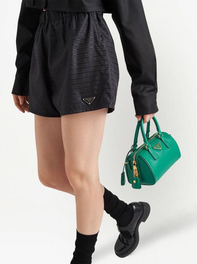 Prada Shorts met logostreep Zwart