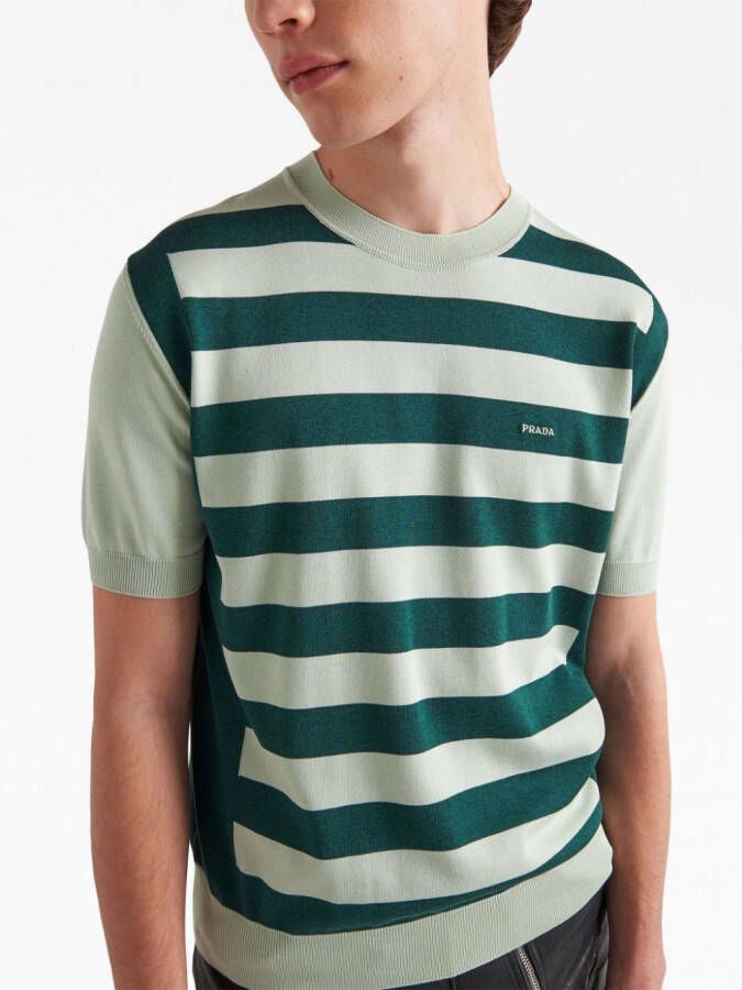 Prada T-shirt met ronde hals Groen