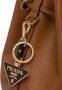 Prada Leren sleutelhanger met logo Zwart - Thumbnail 3