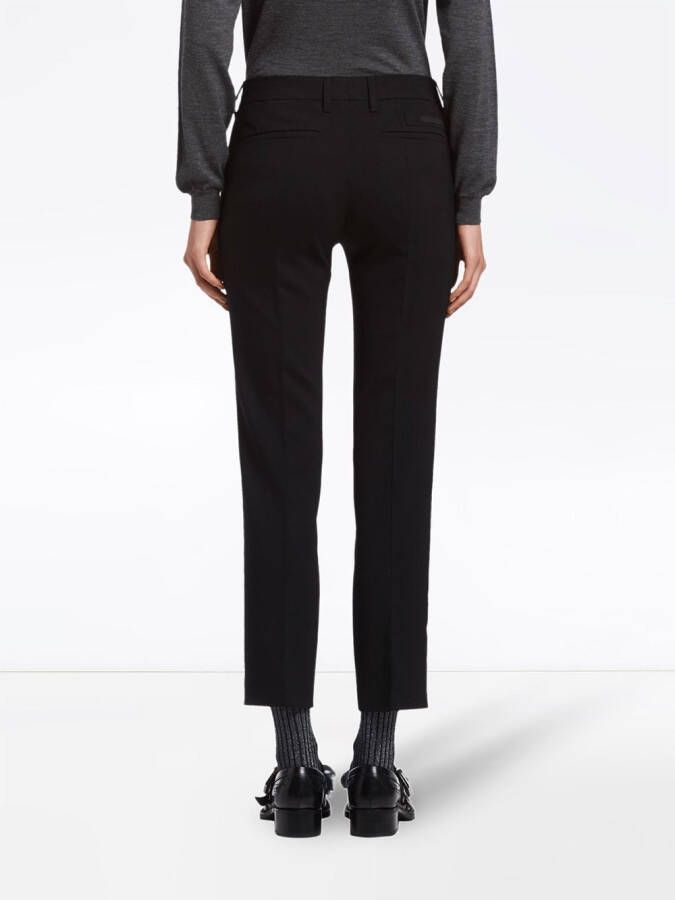 Prada slim-fit broek Zwart
