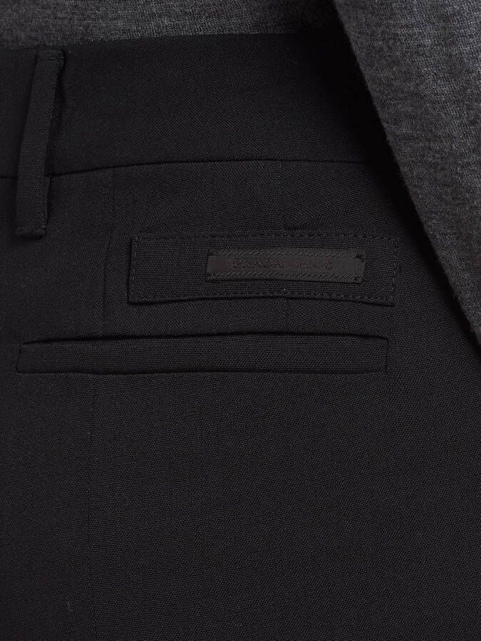Prada slim-fit broek Zwart