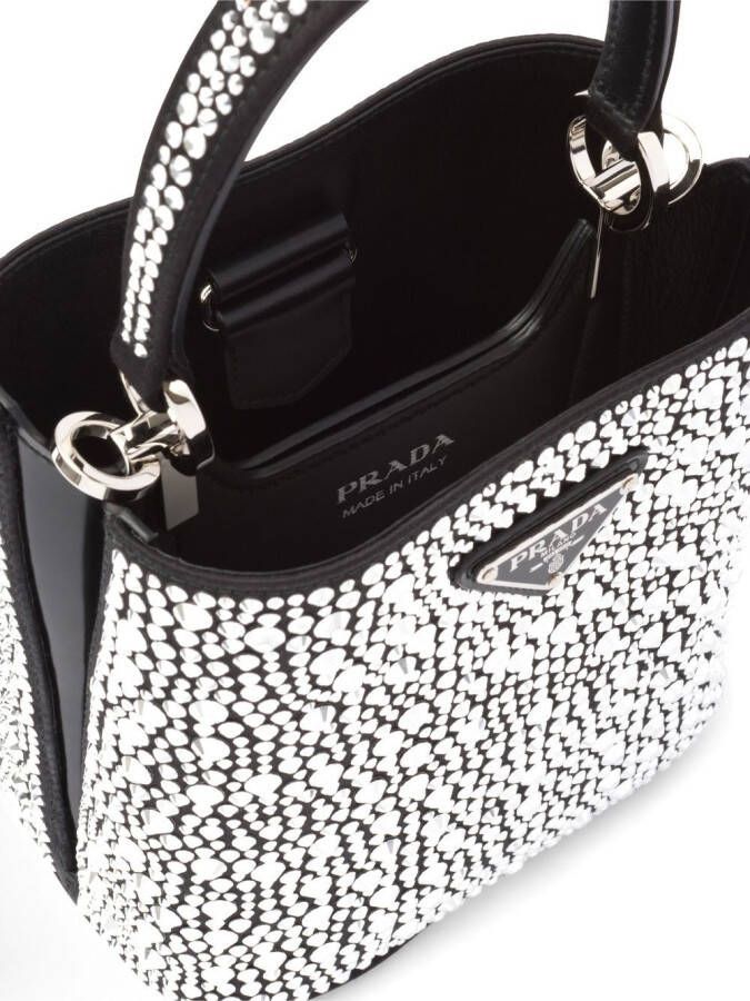 Prada Panier shopper verfraaid met kristallen Zwart