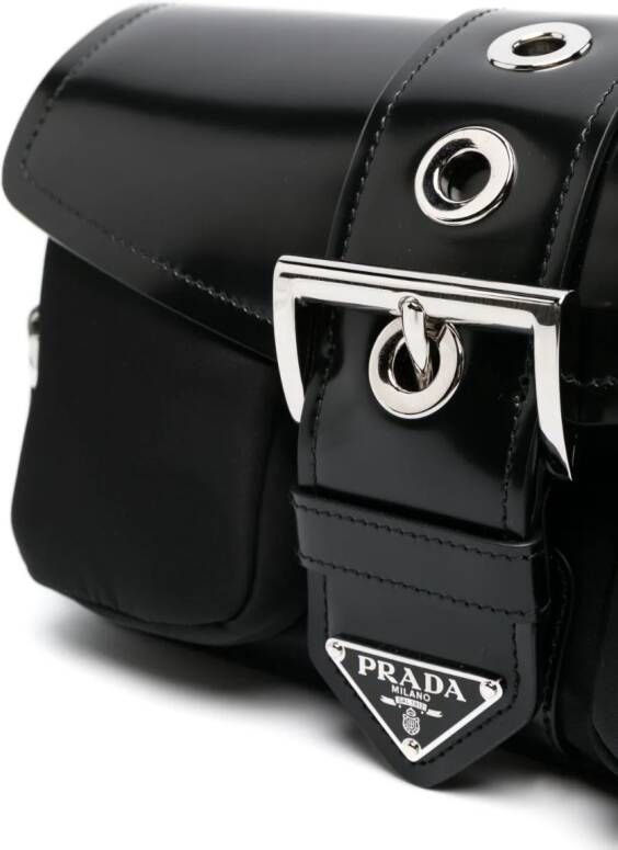 Prada Schoudertas met zak Zwart