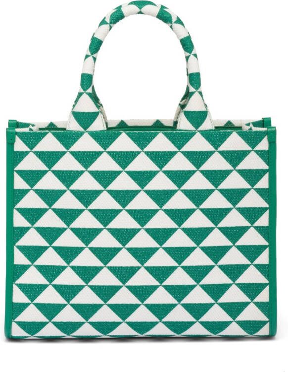 Prada handtas met borduurwerk Groen