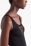 Prada Zijden tanktop met logoprint Zwart - Thumbnail 4