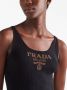 Prada Zijden tanktop met logoprint Zwart - Thumbnail 5