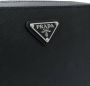 Prada structured logo pouch Zwart - Thumbnail 4