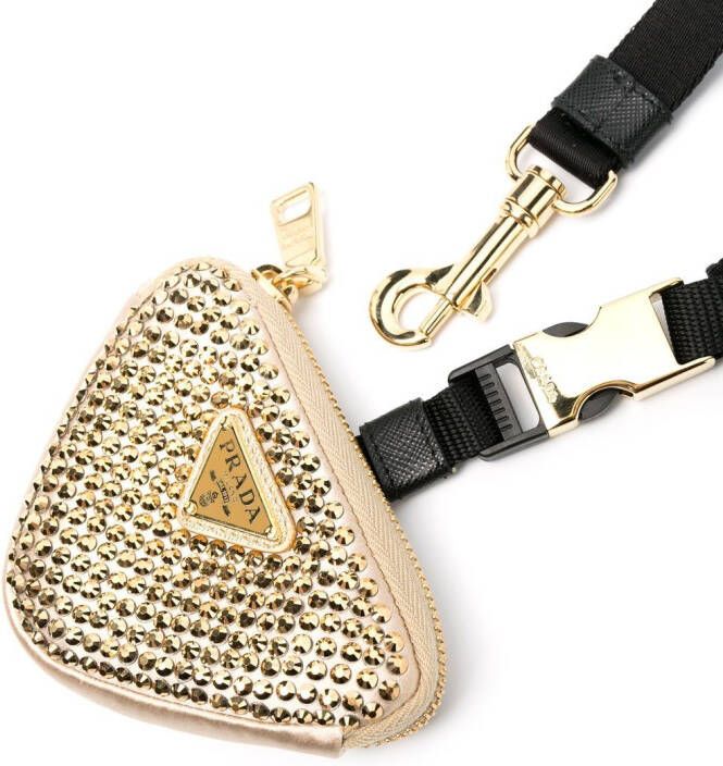Prada Portemonnee verfraaid met studs Beige