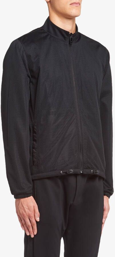 Prada Sweater met logopatch Zwart