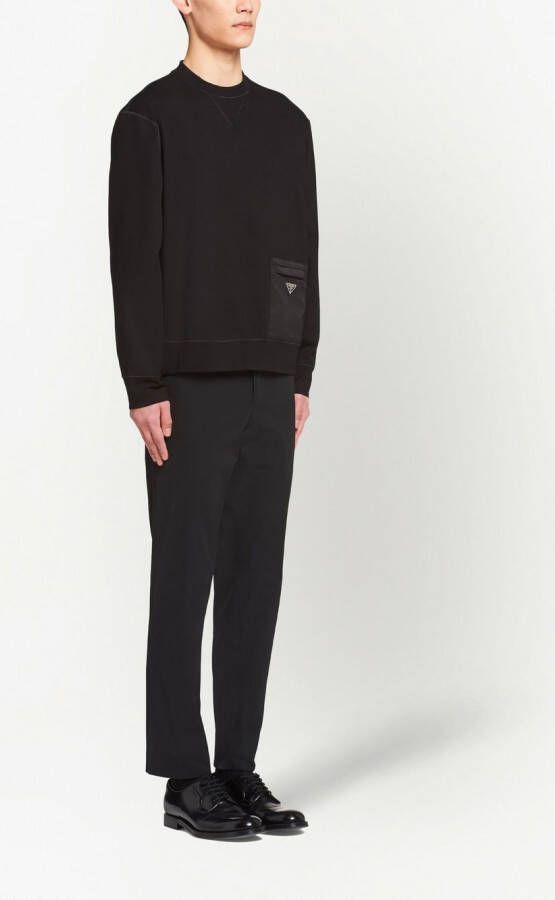 Prada Sweater met zak Zwart
