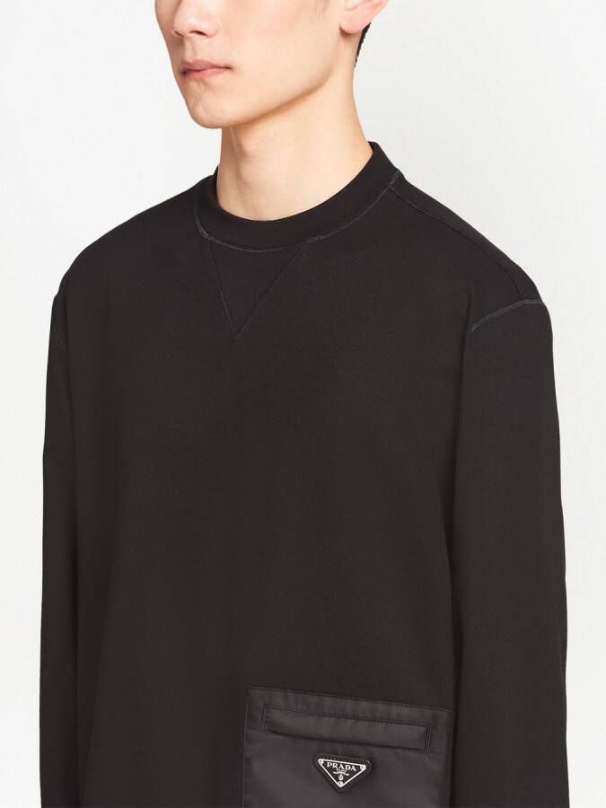 Prada Sweater met zak Zwart