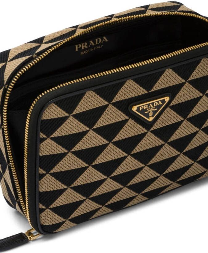 Prada Messengertas met borduurwerk Zwart