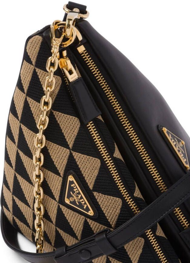 Prada Symbole kleine tas Beige