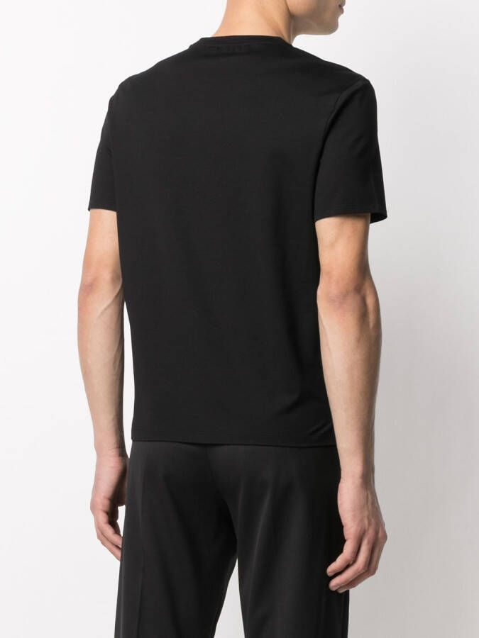 Prada T-shirt met geborduurd logo Zwart
