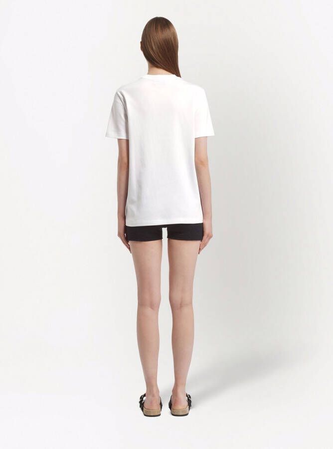 Prada Interlock T-shirt met logo Wit
