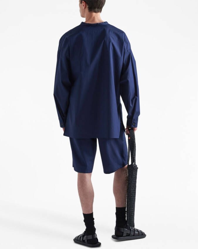 Prada T-shirt met logo Blauw