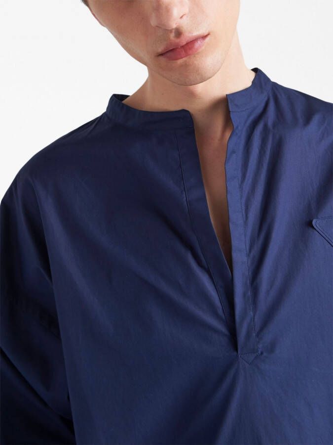 Prada T-shirt met logo Blauw