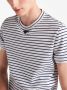 Prada Gestreept T-shirt met logo Blauw - Thumbnail 4