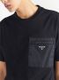 Prada T-shirt met logopatch Zwart - Thumbnail 5