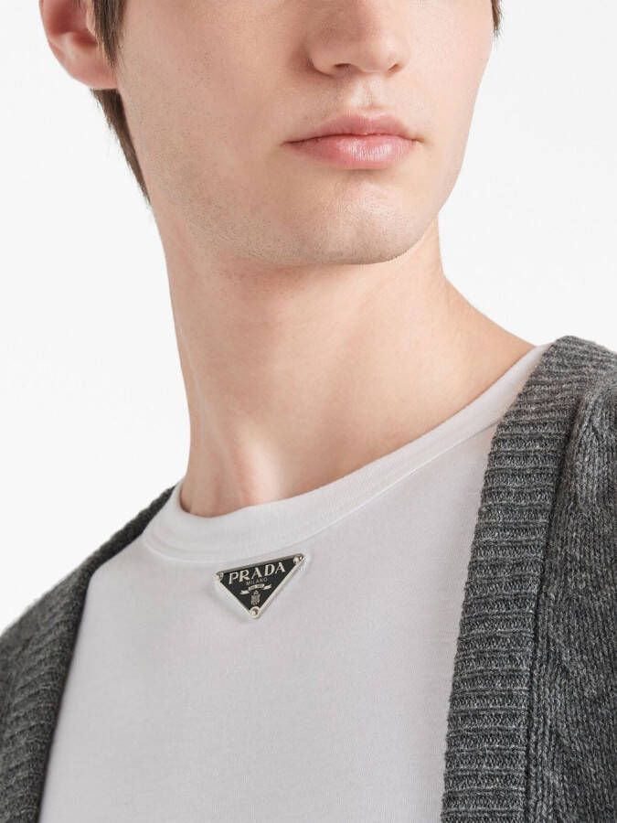 Prada T-shirt met logo Wit