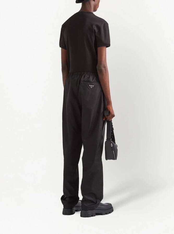 Prada T-shirt met logo Zwart