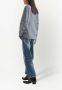 Prada Gestreept T-shirt met logoprint Blauw - Thumbnail 3