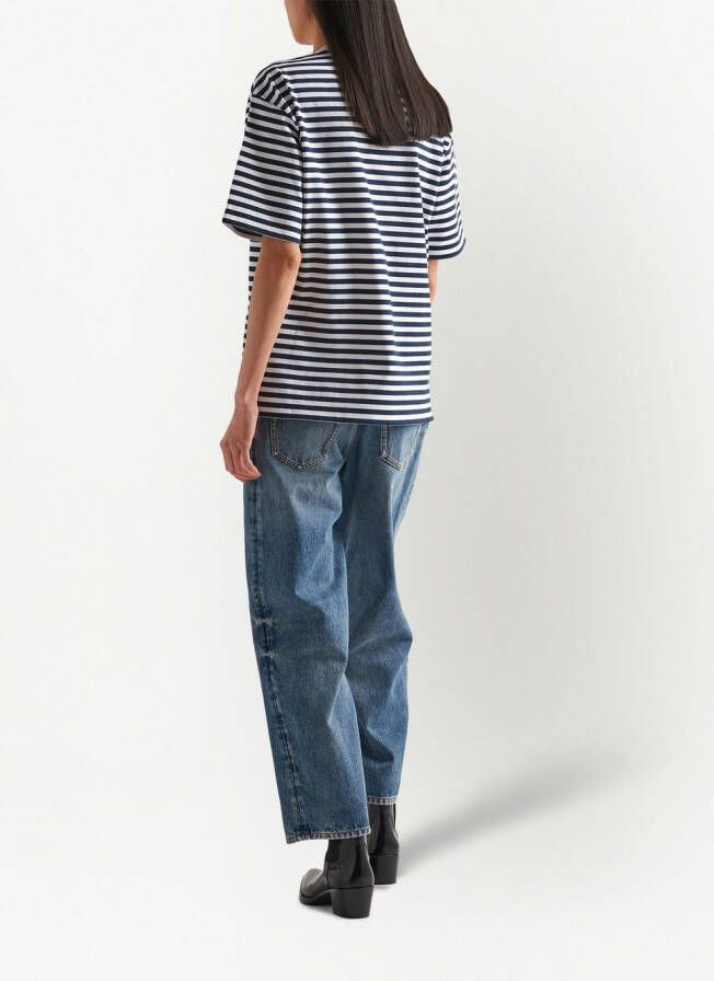 Prada T-shirt met logoprint Blauw