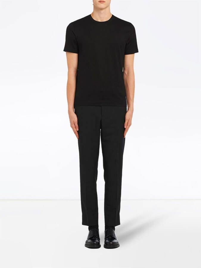 Prada T-shirt met ronde hals Zwart