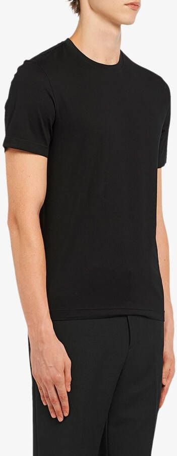 Prada T-shirt met ronde hals Zwart