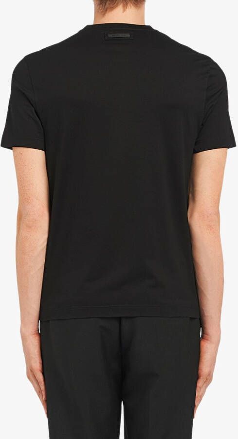 Prada T-shirt met ronde hals Zwart