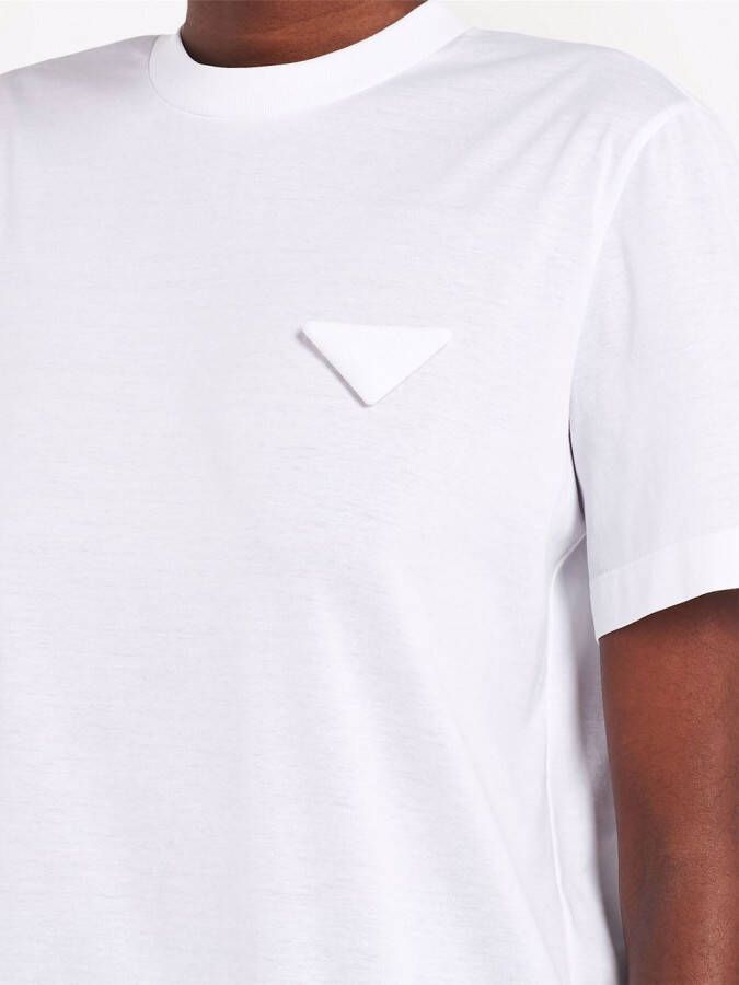 Prada T-shirt met veterdetail Wit