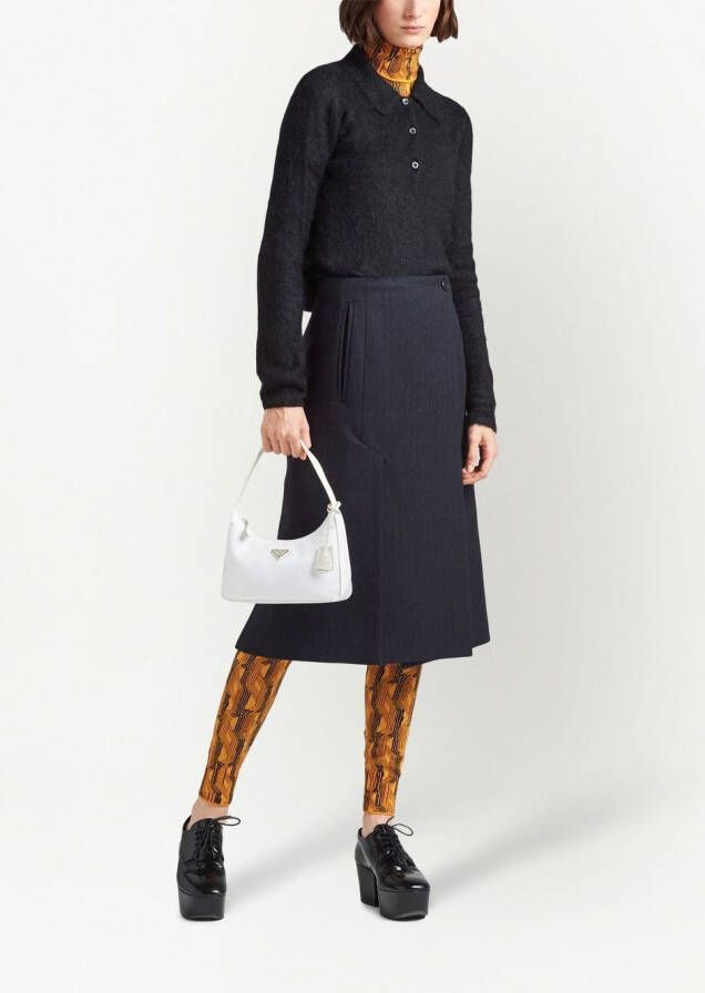 Prada Tas met logoplakkaat Wit