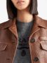 Prada Cropped wollen trui met logo intarsia Grijs - Thumbnail 5