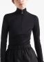 Prada Top met logo en col Zwart - Thumbnail 4