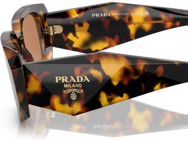 Prada Eyewear Zonnebril met vierkant montuur Groen