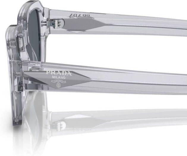 Prada Eyewear Zonnebril met doorzichtig montuur Grijs