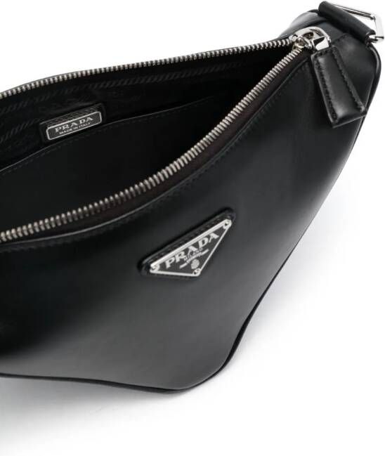 Prada Crossbodytas met logo-plakkaat Zwart