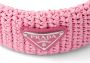 Prada Raffia haarband met logo Roze - Thumbnail 2