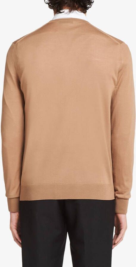 Prada Trui met V-hals Bruin