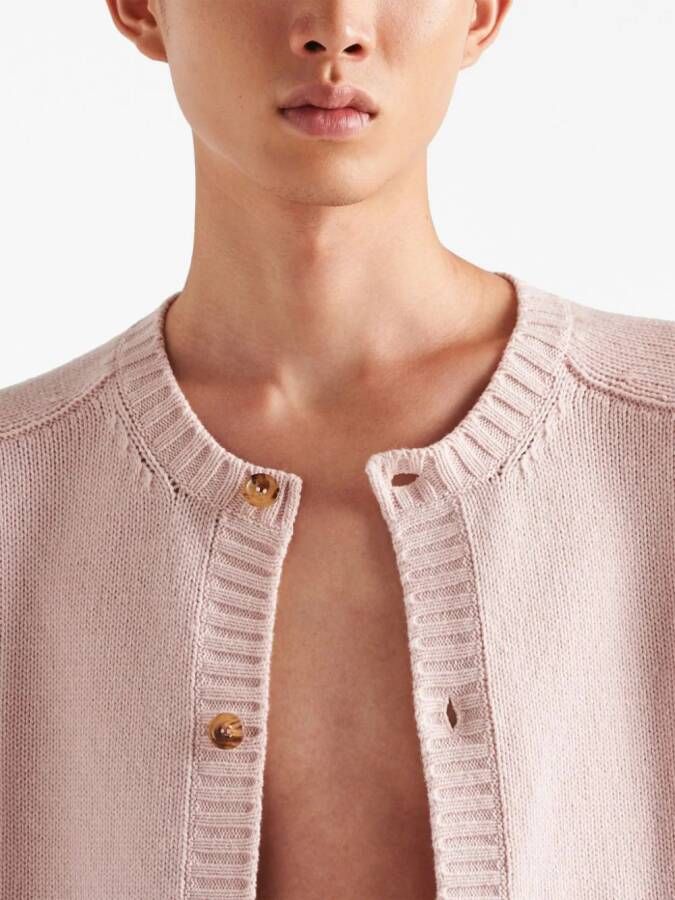 Prada Vest met knoopsluiting Roze