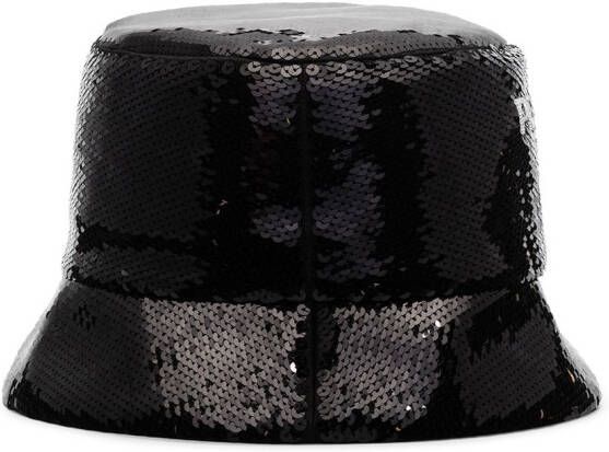 Prada Vissershoed met pailletten Zwart