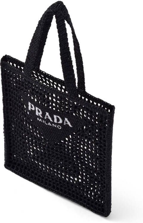 Prada Shopper met logo Zwart