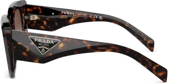 Prada Eyewear Zonnebril met schildpadschild design Groen